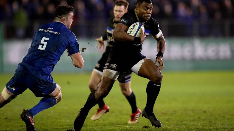 Joe Cokanasiga: Allied to his powerful frame, the Bath and England winger possesses pace and decent footwork, making him a real handful for defenders. Photograph: Ryan Byrne/Inpho