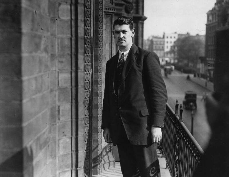 Michael Collins pictured in London for the treaty negotiations which resulted in the Anglo-Irish Treaty of December 1921. Photograph: Topical Press Agency/ Getty Images