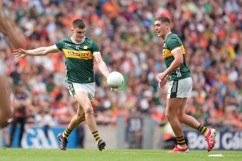 Kerry's Seán O'Shea delivered a man of the match performance against Armagh. Photograph: James Lawlor/Inpho