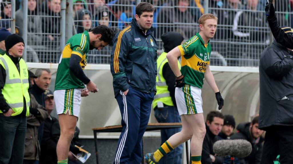 Éamonn Fitzmaurice has ruled Paul Galvin out of Sunday’s Munster football final at Fitzgerald stadium, Killarney. Photo: James Crombie/INPHO