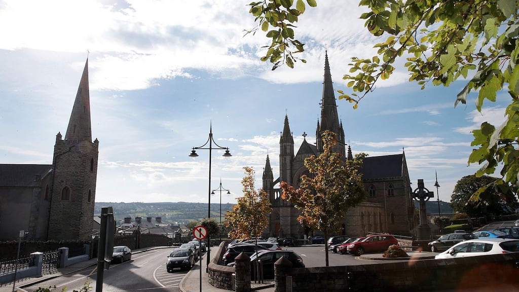 Cathedral Square, Letterkenny. Two young women appeared in court charged with operating a brothel in the town. Photograph: Declan Doherty