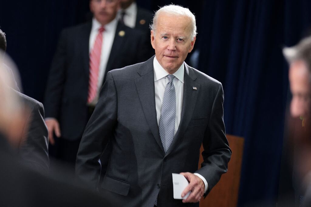 US president Joe Biden: 'They cancel on you, and you have to pay a fee to rebook. Come on, man. It’s just simply not fair. It’s not fair. Photograph: Oliver Contreras/ AFP