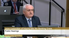 Bertie Ahern to banking inquiry: ‘I did make mistakes’