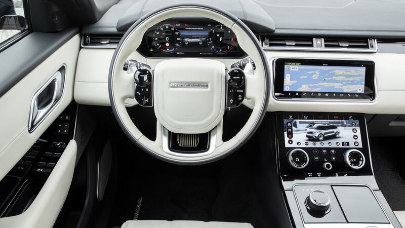 A 12.3-inch TFT screen is an option for the Velar’s instrument panel.