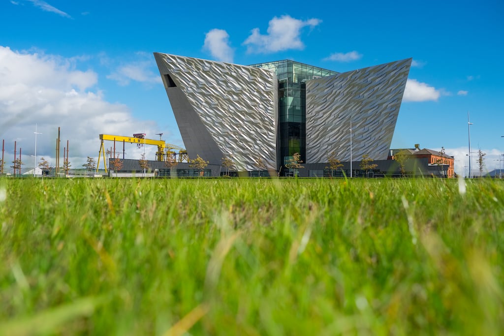 Titanic Belfast is a visitor attraction and monument to the city's marine industrial history on the site of the former Harland & Wolff shipyard where the Titanic was built.