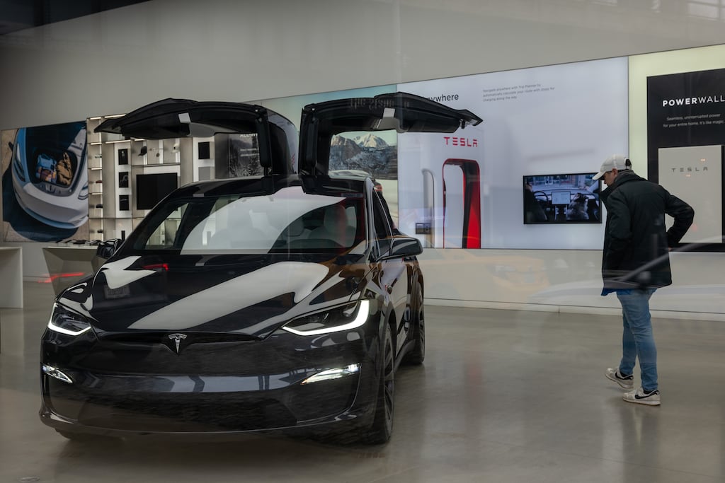 Tesla sales in Ireland are down 20.3 per cent this year. Photograph: Getty