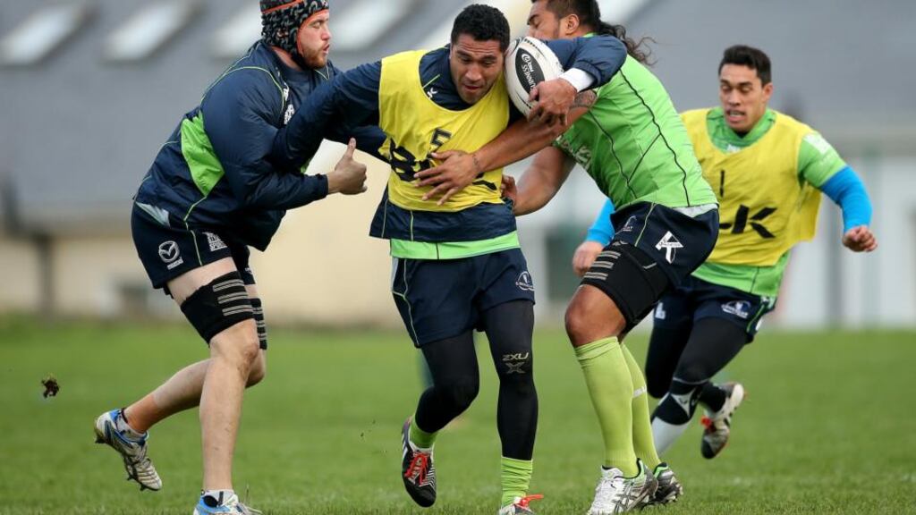 Mils Muliaina at Connacht rugby squad training. Photograph: James Crombie/Inpho