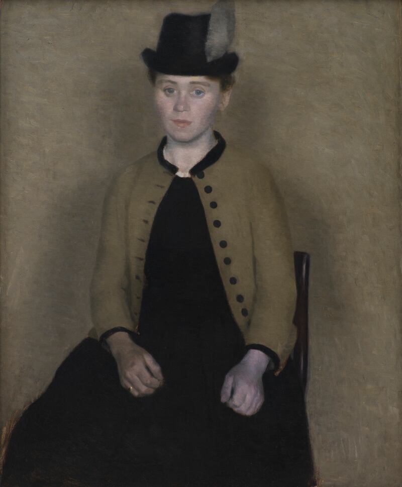 Hammershøi’s 1890 portrait of his fiancée, Ida Ilsted (Copenhagen Statens Museum for Kunst)