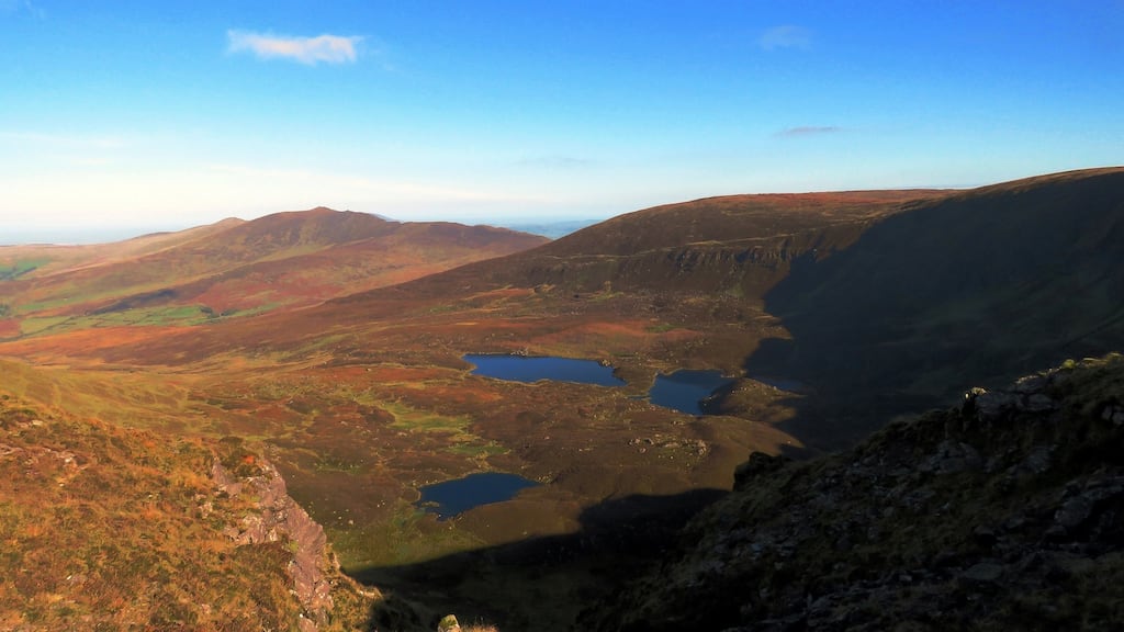 Coumfea – the highest point on the band of cliffs which encircle a cluster of lakes on the floor of the coom.