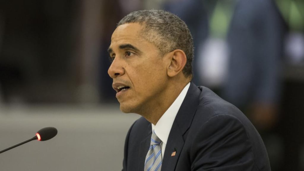 US President speaking at the ASEAN US Summit. He is due to announce action that would shield 5 million undocumented immigrants Photograph: Paula Bronstein/Getty Images