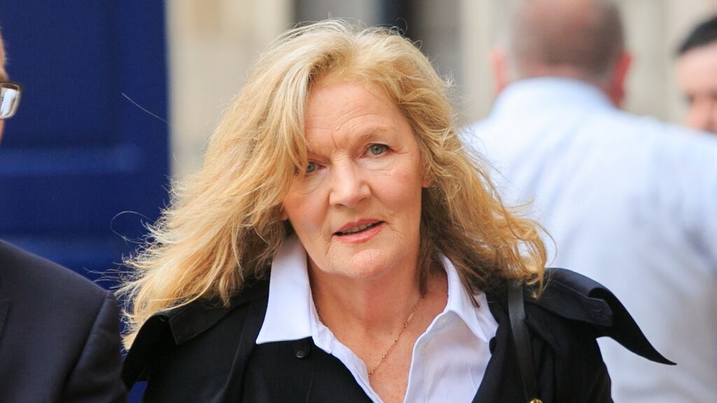 Former Sunday Independent editor Anne Harris outside the Charleton Tribunal in Dublin Castle. Photograph: Gareth Chaney Collins