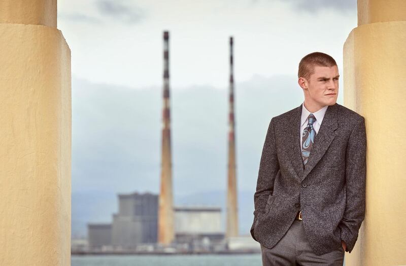 Paul Smith Collection: three-patch pocket jacket with classic clerical-grey trousers. Photograph: James Mooney