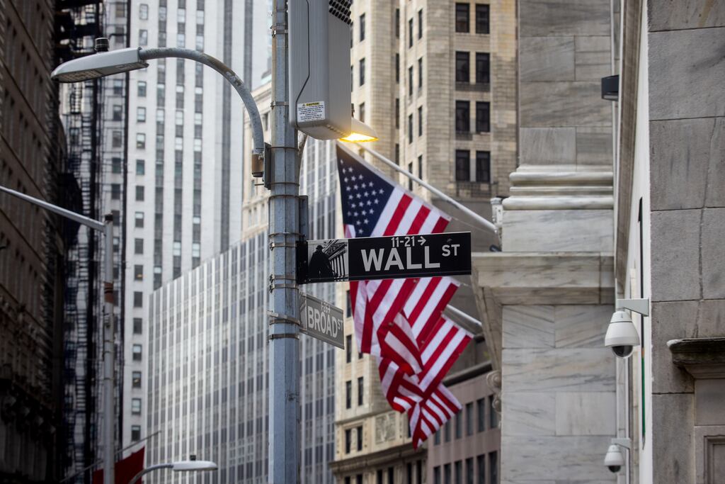 Stock market prices on Wall Street last week were a rollercoaster ride. Photograph: Michael Nagle/Bloomberg