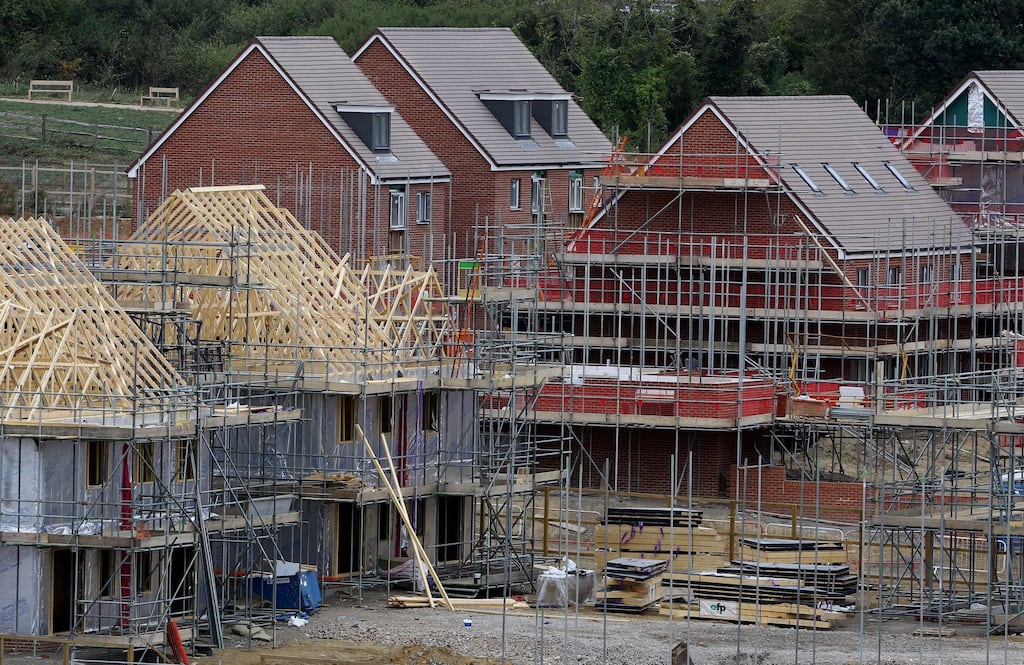 The Department of Finance calculates €13.6 billion is needed each year to build 33,000 units. An accompanying chart suggests a cost of more than €20 billion to deliver 50,000 homes. Photograph: Gareth Fuller/PA Wire