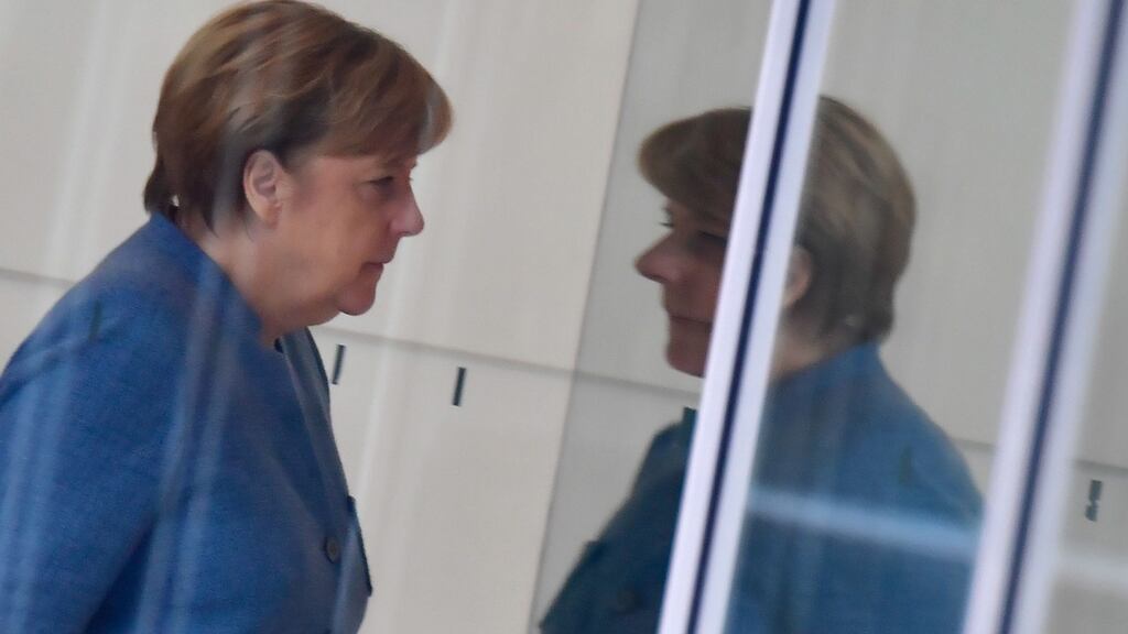 Angela Merkel in reflective pose: she may find her conservative allies to be her greatest headache whenever a government is formed. John Mac Dougall/AFP/Getty Images