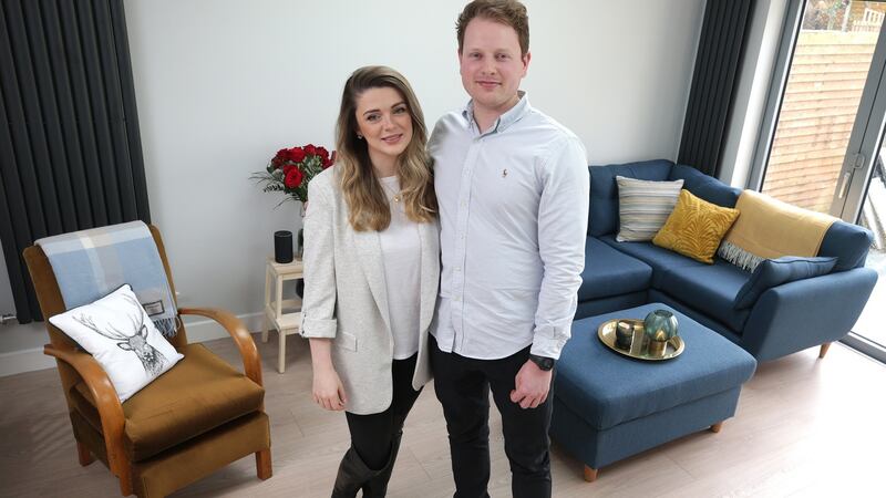 Aoife and Ronan in a living space in their D6 home