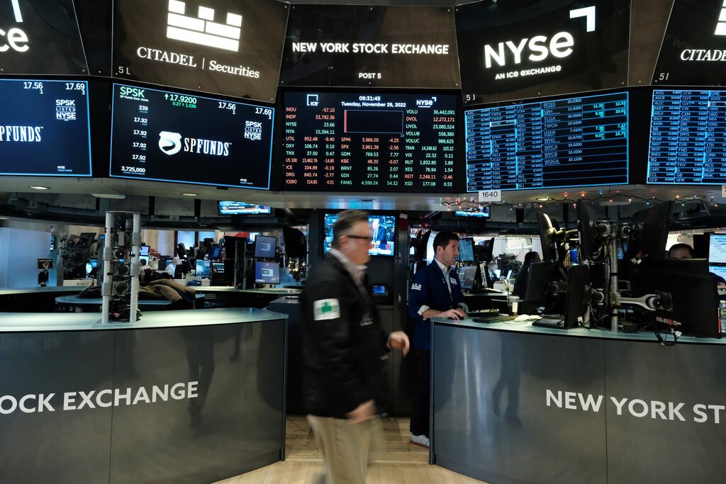 Stocks have rallied in 2023 but investors remain decidedly cautious. Photograph: Spencer Platt/Getty Images
