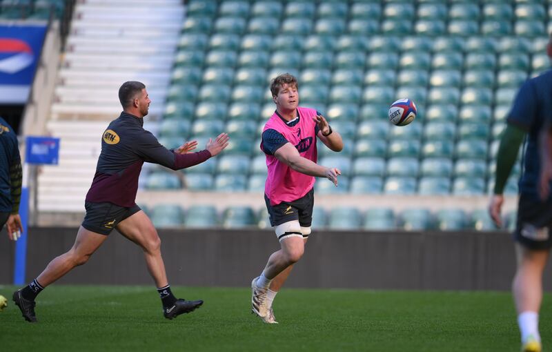South Africa number eight during the captain's run at Twickenham. Photograph: Alex Broadway/Gallo Images/Getty Images