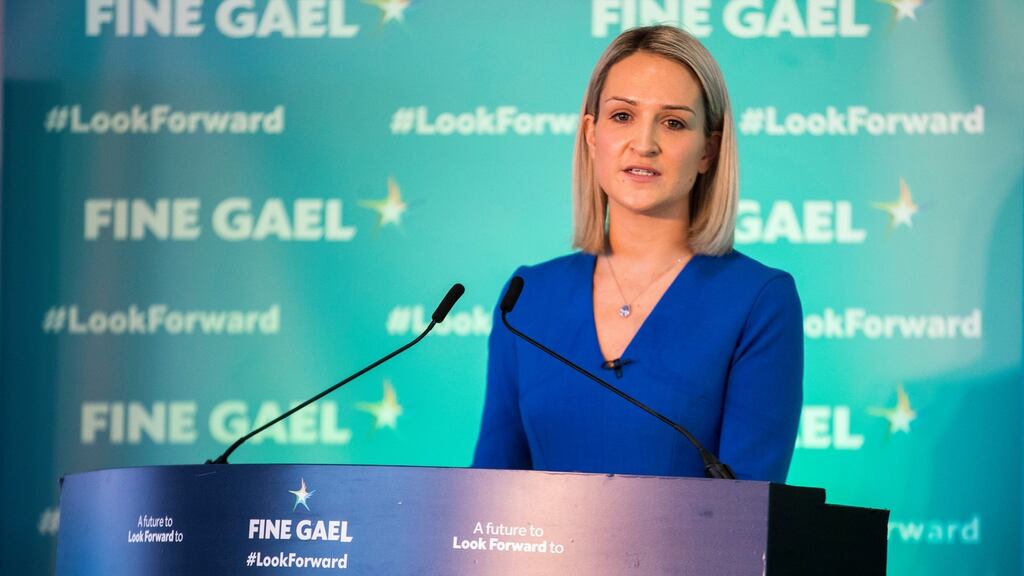 Minster for European Affairs Helen McEntee during the launch of the Fine Gael general election campaign. Photograph: Liam McBurney/PA Wire