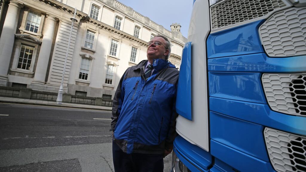 Eugene Drennan, Irish Road Haulage Association president, at Government Buildings in January. Photograph: Nick Bradshaw