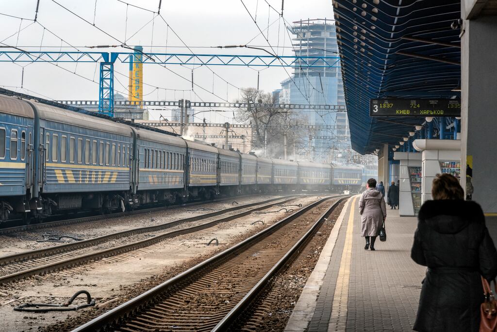 'Kyiv-Pasazhyrskyi Station is, like Kyiv itself, astonishingly beautiful.' Photograph: iStock