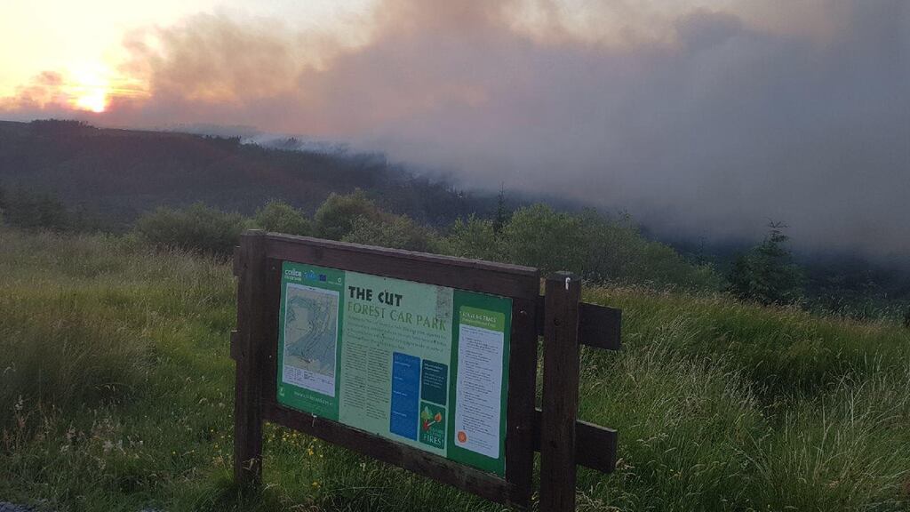 Sightseers are also being warned to stay away from the Slieve Bloom mountains.  Photograph: Offaly Fire & Rescue Service/Facebook
