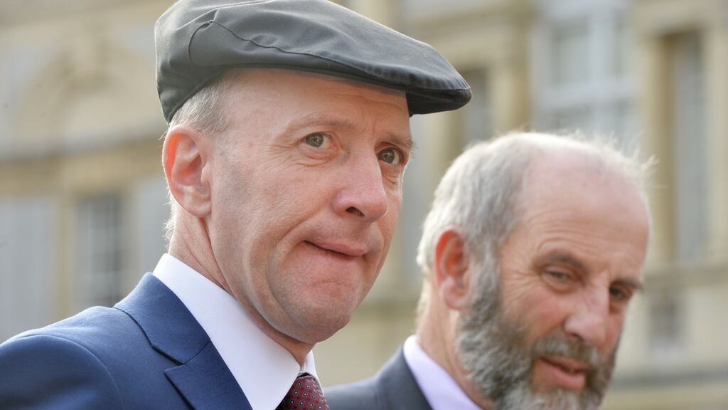 Michael Healy Rae (left) and his brother Danny. Michael Healy Rae has said that Irish Water is the ‘elephant in the room’ during the government formation talks. Photograph/The Irish Times