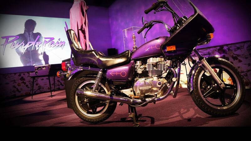 The motorbike from the Purple Rain exhibit at Paisley Park