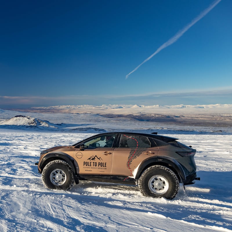 Chris and Julie Ramsey completed an epic Pole-to-Pole drive in a specially modified Nissan Ariya