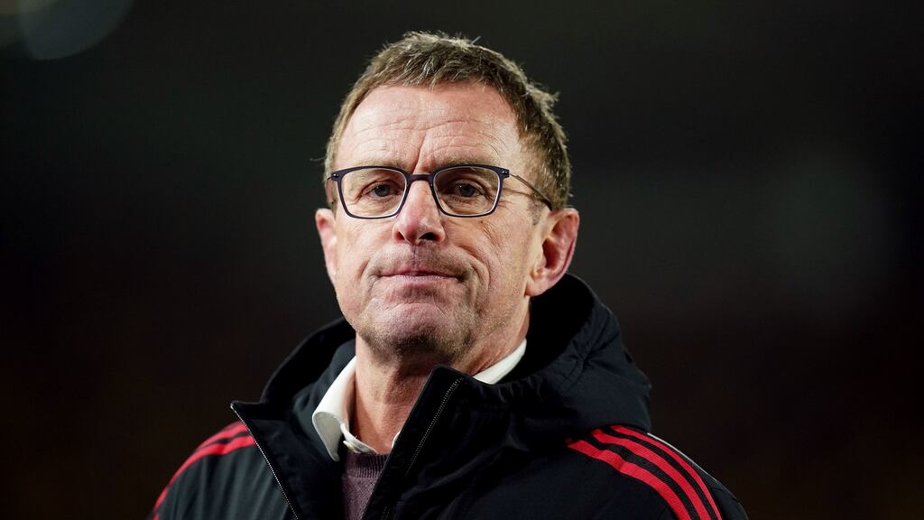Ralf Rangnick has suggested that his attempts to sign a striker were rebuffed by the club hierarchy.  Photograph: Mike Egerton/PA