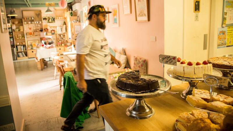 Owner Myles Lamberth in Shells Cafe and Little Shop, Strandhill, Co Sligo which was nominated for the Best Shops in Ireland, 2014 Awards.James Connolly / PicSell823AUG14