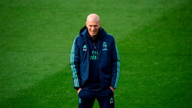 Zinedine Zidane’s Real Madrid welcome Man City to the Bernabeu on Wednesday night. Photograph:  Oscar Del Pozo/Getty/AFP