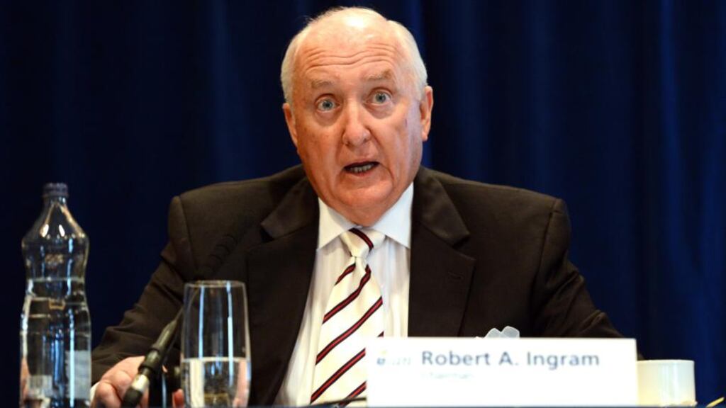 Elan chairman Robert A Ingram at the company’s egm in Dublin last week. The results of the Royalty Pharma tender offer suggest shareholders believe Elan can be rebuilt through acquisitions or that Royalty will come back with a higher bid. Photograph: Cyril Byrne