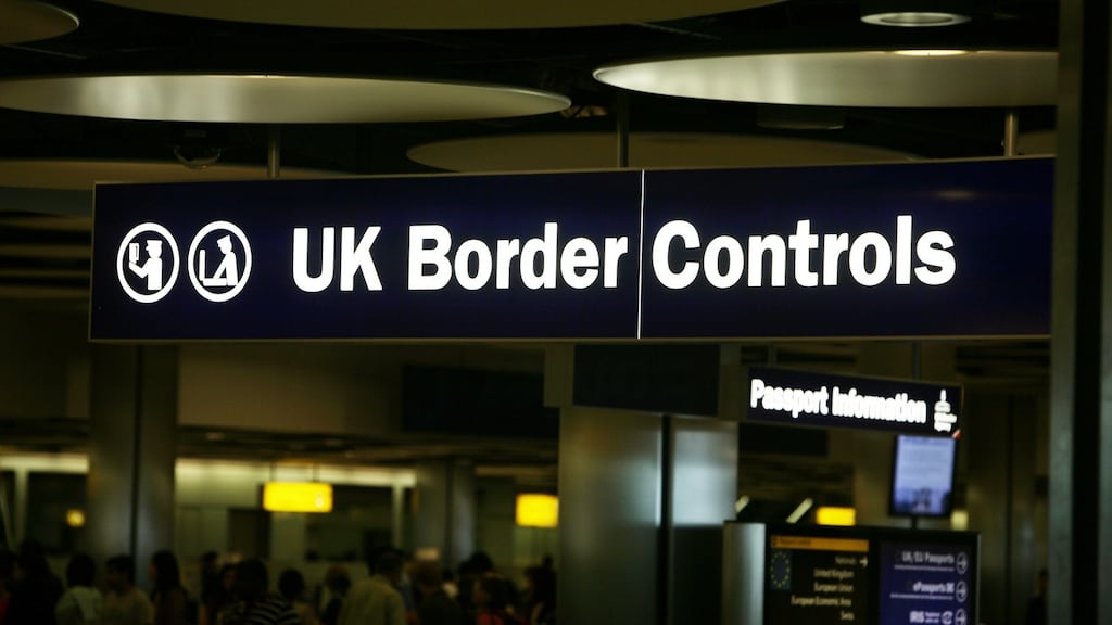If would be extraordinary if even the beleaguered UK government genuinely tried the crude and ignorant bluff of threatening to leave the Border open. Photograph: Steve Parsons/PA Wire