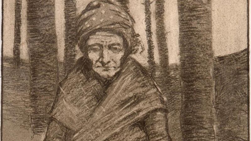 Detail from ‘Woman With Fagots’ by Paul Henry