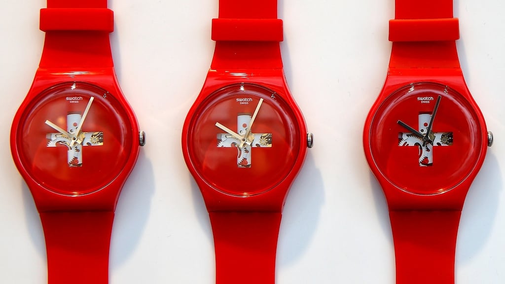 Swatch said it’s developing an alternative to the iOS and Android operating systems for smartwatches as Switzerland’s largest maker of timepieces vies with Silicon Valley for control of consumers’ wrists.(Photograph: Arnd Wiegmann/Reuters)