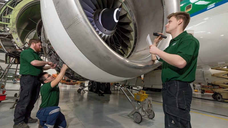 Aircraft maintenance and engineering apprenticeships are in strong demand. Photograph: Solas