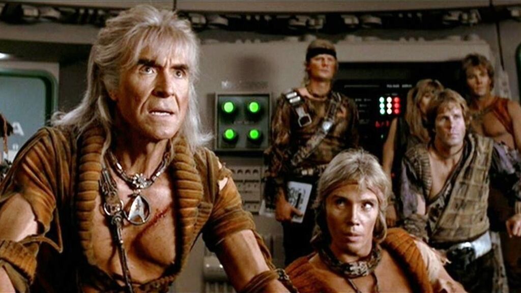 Ricardo Montalban (left) in Star Trek II: The Wrath of Khan (1982)