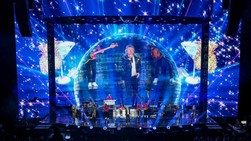Rod Stewart on stage at the 3Arena, Dublin on Wednesday, December 4th, 2019. Photograph: Crispin Rodwell/The Irish Times