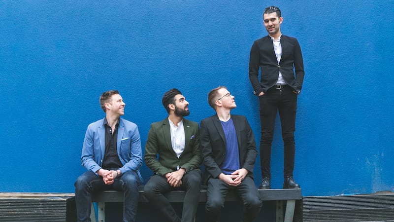 Nava takes to the stage in the very grand Ballroom in Farmleigh House