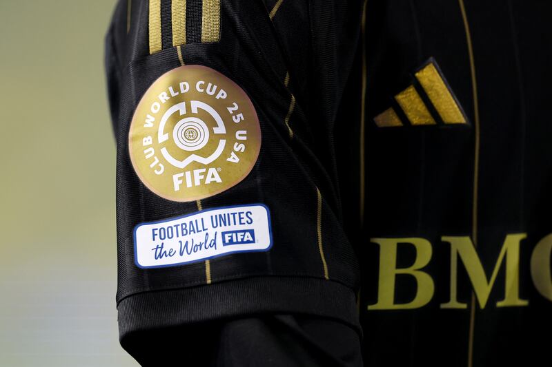 The Fifa Club World Cup jersey logo. Photograph: Luke Hales/Getty Images