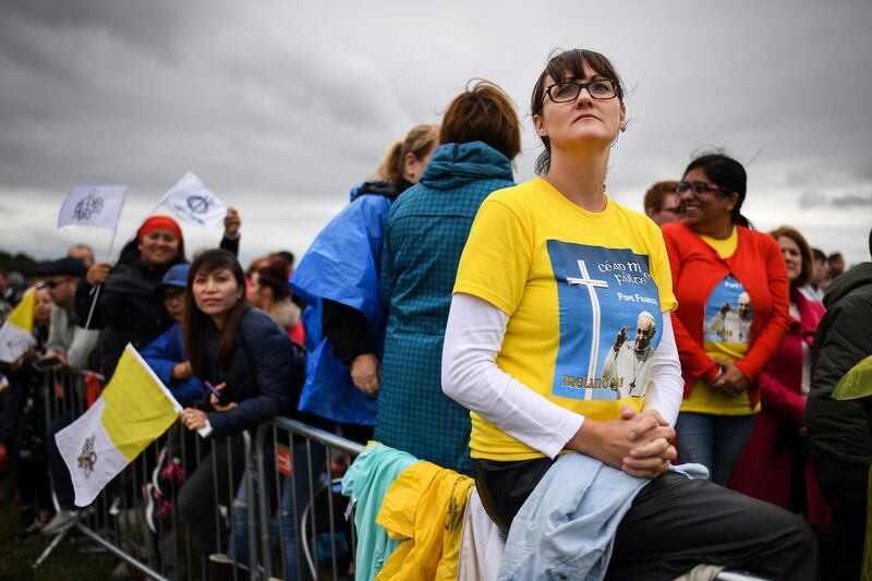 Members of the public attend the closing Mass at the World Meeting of Families with Pope Francis. Photograph: Jeff J Mitchell/Getty Images