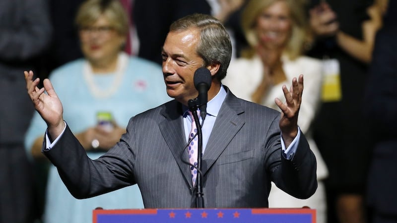 Ukip leader Nigel Farage speaks during a campaign rally for Republican Presidential nominee Donald Trump in  Mississippi. Photograph: Getty