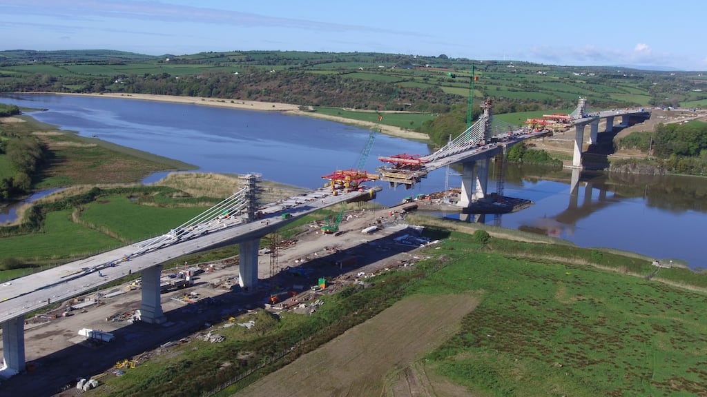 New bridge bypassing New Ross: the N25 crossing the Rose Fitzgerald Kennedy Bridge is scheduled to open in November.