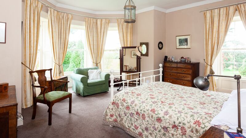 The main bedroom at Kilfane Glebe, Thomastown, Co Kilkenny.
