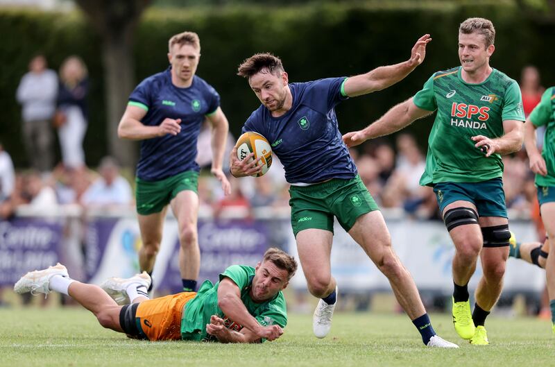 Hugo Keenan at Sevens training in Tours. Photograph: Dan Sheridan/Inpho