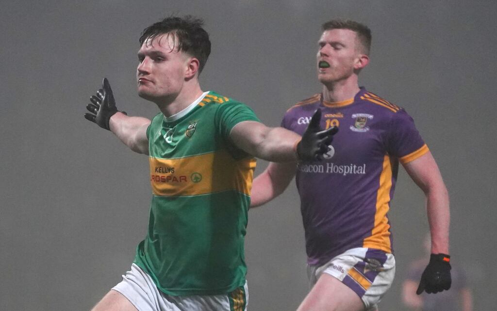 Glen arrive at the All-Ireland club final after beating Kilmacud Crokes in the semi-final. Glen’s Ethan Doherty celebrates scoring a goal in injury time. Photograph: Inpho