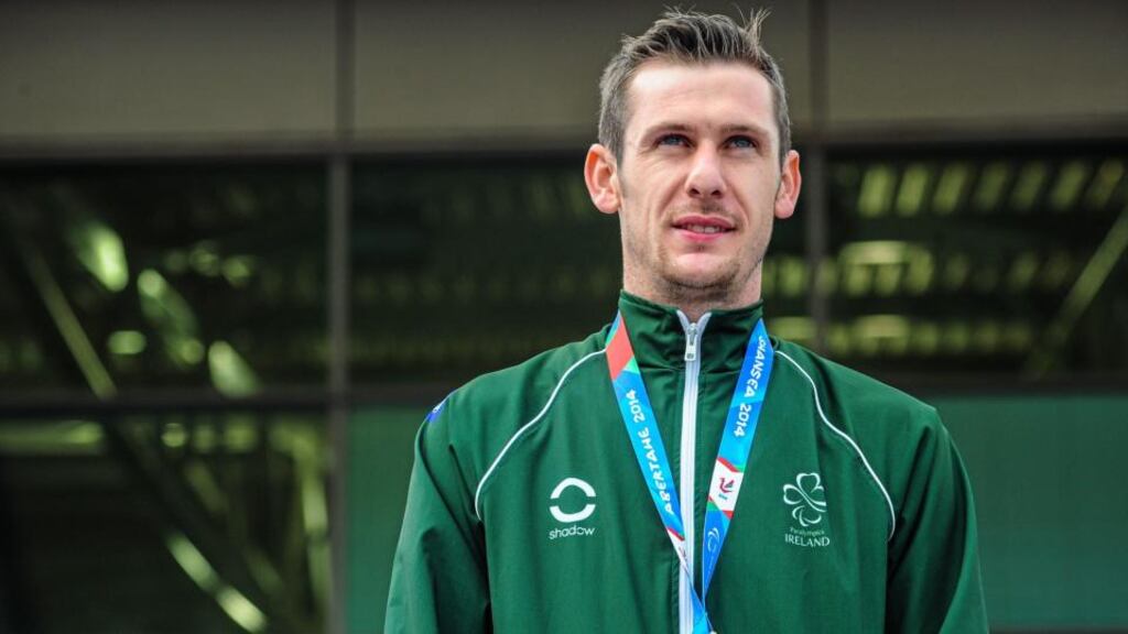 Ireland’s Michael McKillop won his second gold medal of the IPC Athletics European Championships in Swansea this monring. Photograph: Sportsfile