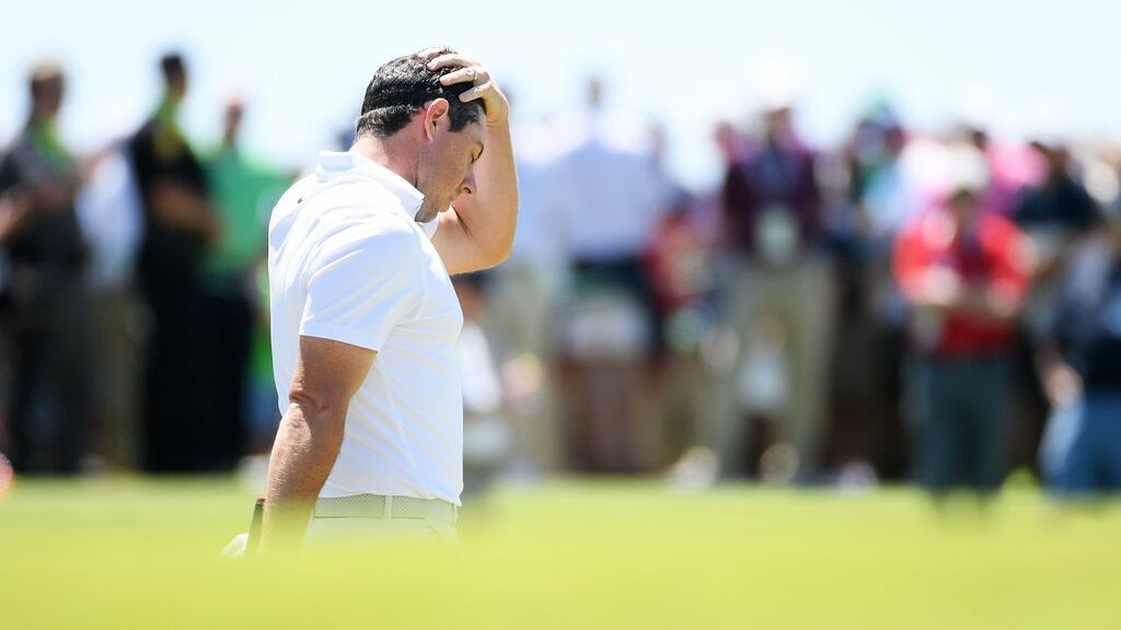 Rory McIlroy shot an opening round of 80 at the US Open. Photograph: Ross Kinnaird/Getty
