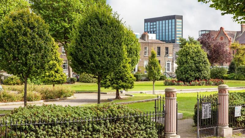 Houses face on to public square